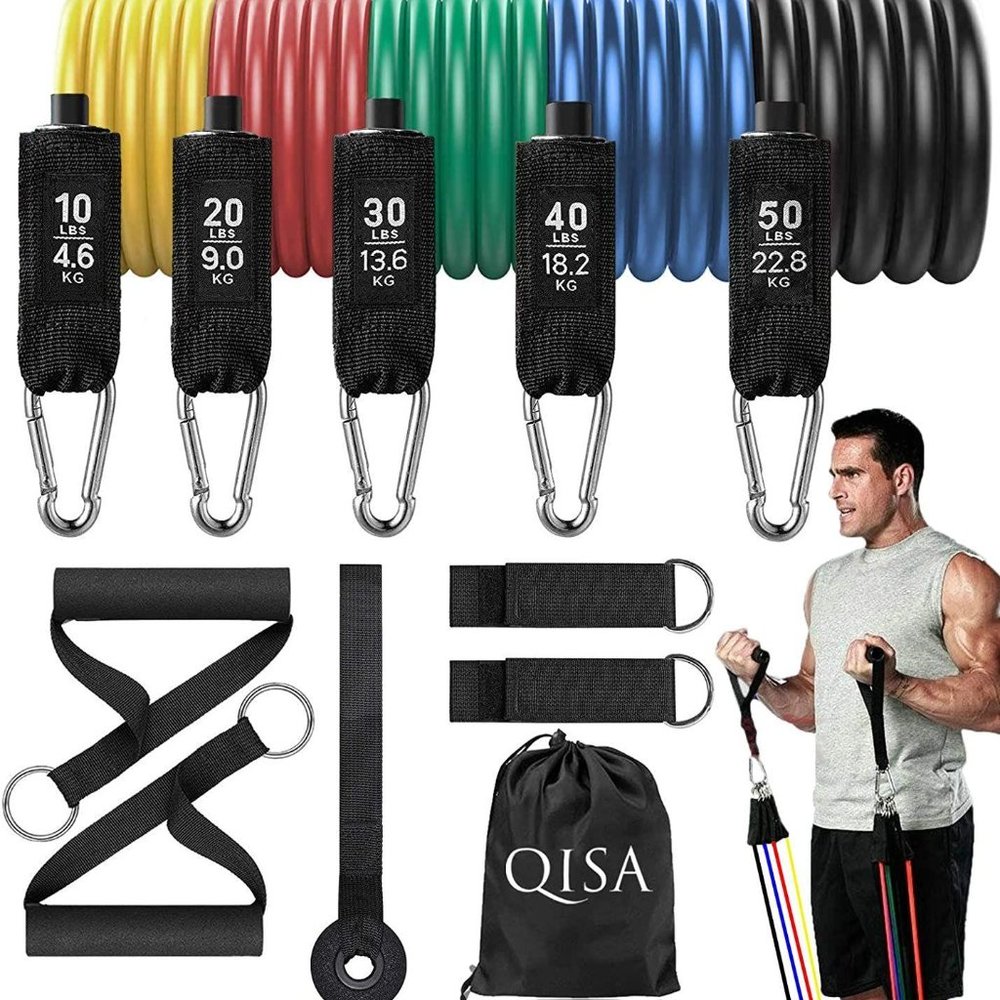 Resistance Bands Set, Exercise Bands with Handles,